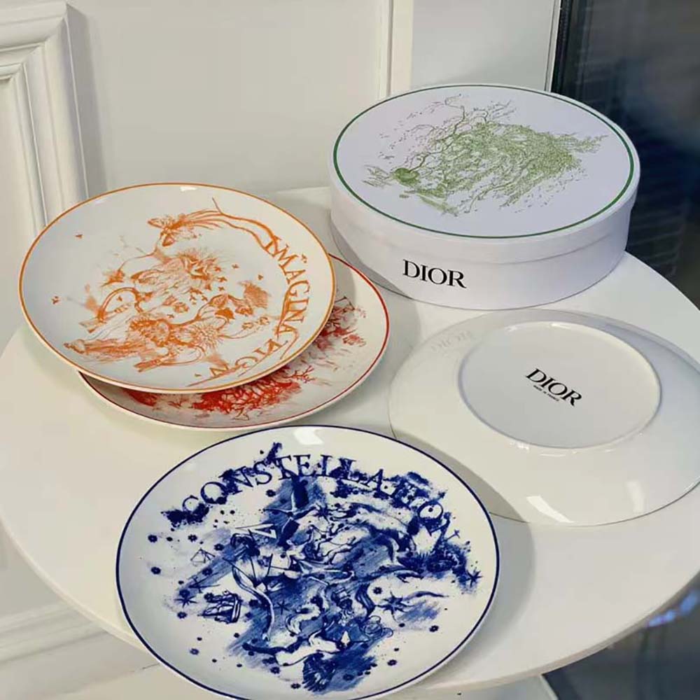 Dior Unisex Set of 4 Dinner Plates Multicolor ABCDIOR Imagination, Danse, Constellation, Rêve - image 6