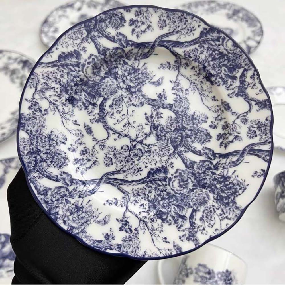 Dior Unisex Side Plate Blue Toile de Jouy - image 4