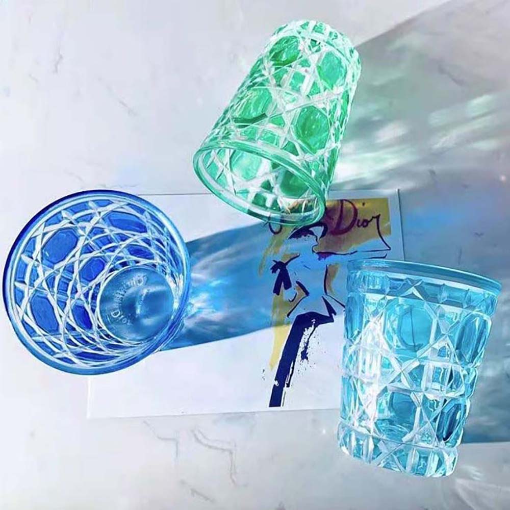 Dior Unisex Water Glass Blue Cannage - image 5