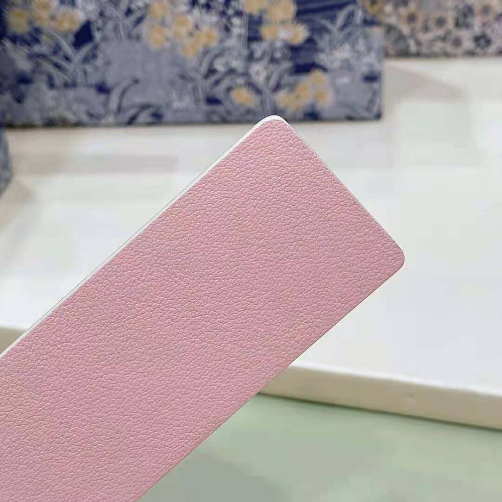 Dior Women 30 Montaigne Reversible Belt Dusty Ivory and Heritage Pink Smooth Calfskin 35 MM - image 8
