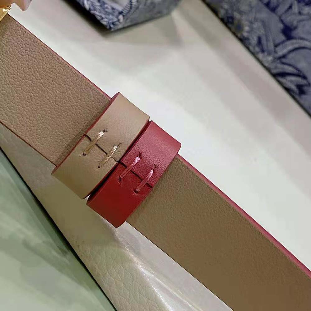 Dior Women 30 Montaigne Reversible Belt Pink and Ethereal Beige Smooth Calfskin 20 MM - image 8