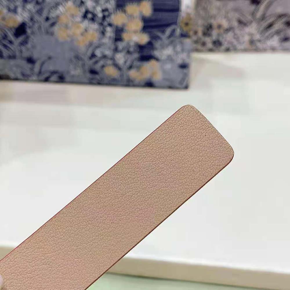 Dior Women 30 Montaigne Reversible Belt Pink and Ethereal Beige Smooth Calfskin 20 MM - image 9