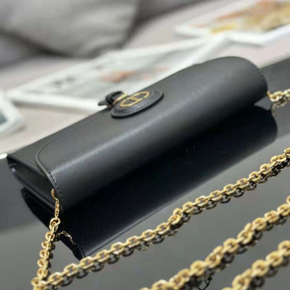 Dior Women Bobby East-west Pouch with Chain Black Smooth Calfskin - image 5
