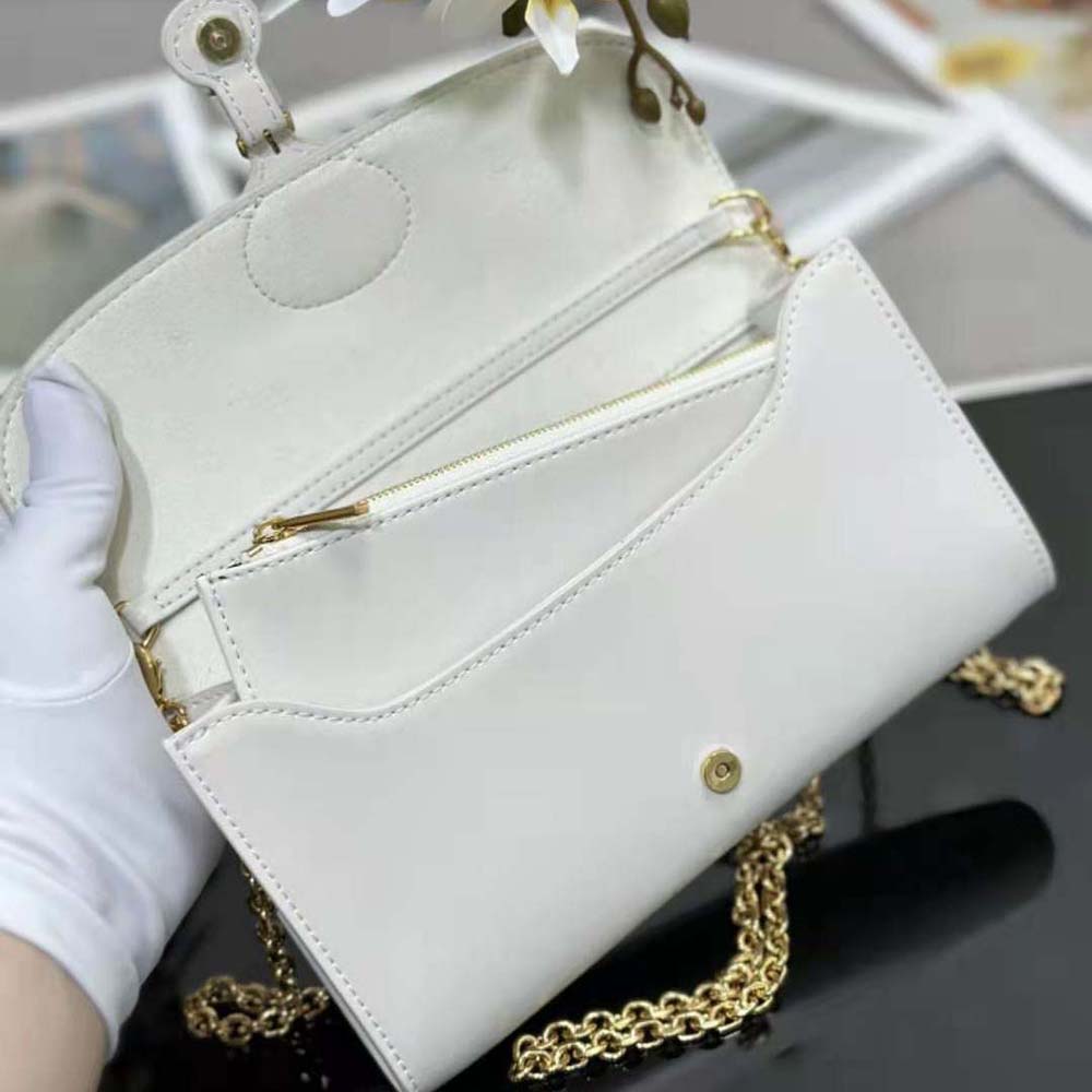 Dior Women Bobby East-west Pouch with Chain Latte Smooth Calfskin - image 7
