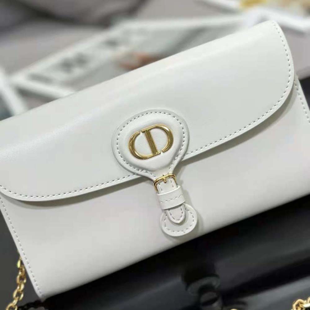 Dior Women Bobby East-west Pouch with Chain Latte Smooth Calfskin - image 4