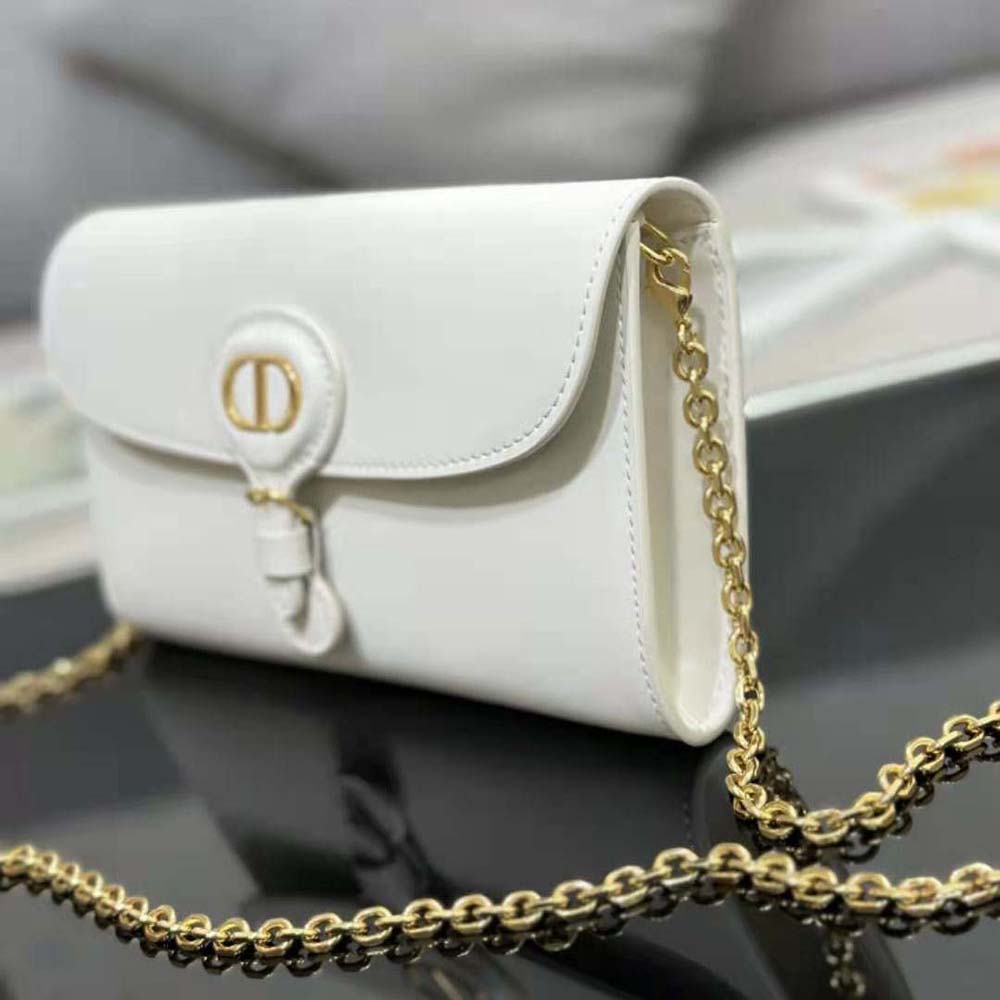 Dior Women Bobby East-west Pouch with Chain Latte Smooth Calfskin - image 5