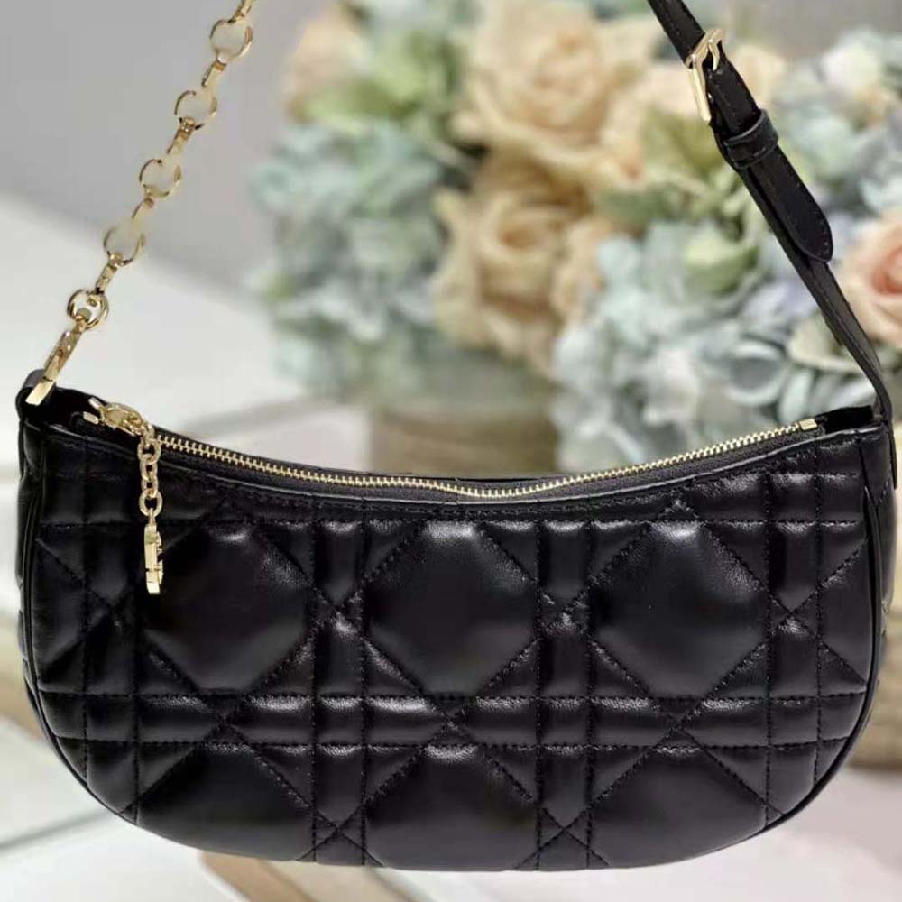 Dior Women CD Lounge Bag Black Supple Macrocannage Lambskin - image 5