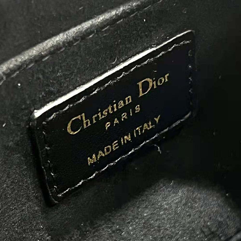 Dior Women CD Lounge Bag Black Supple Macrocannage Lambskin - image 10