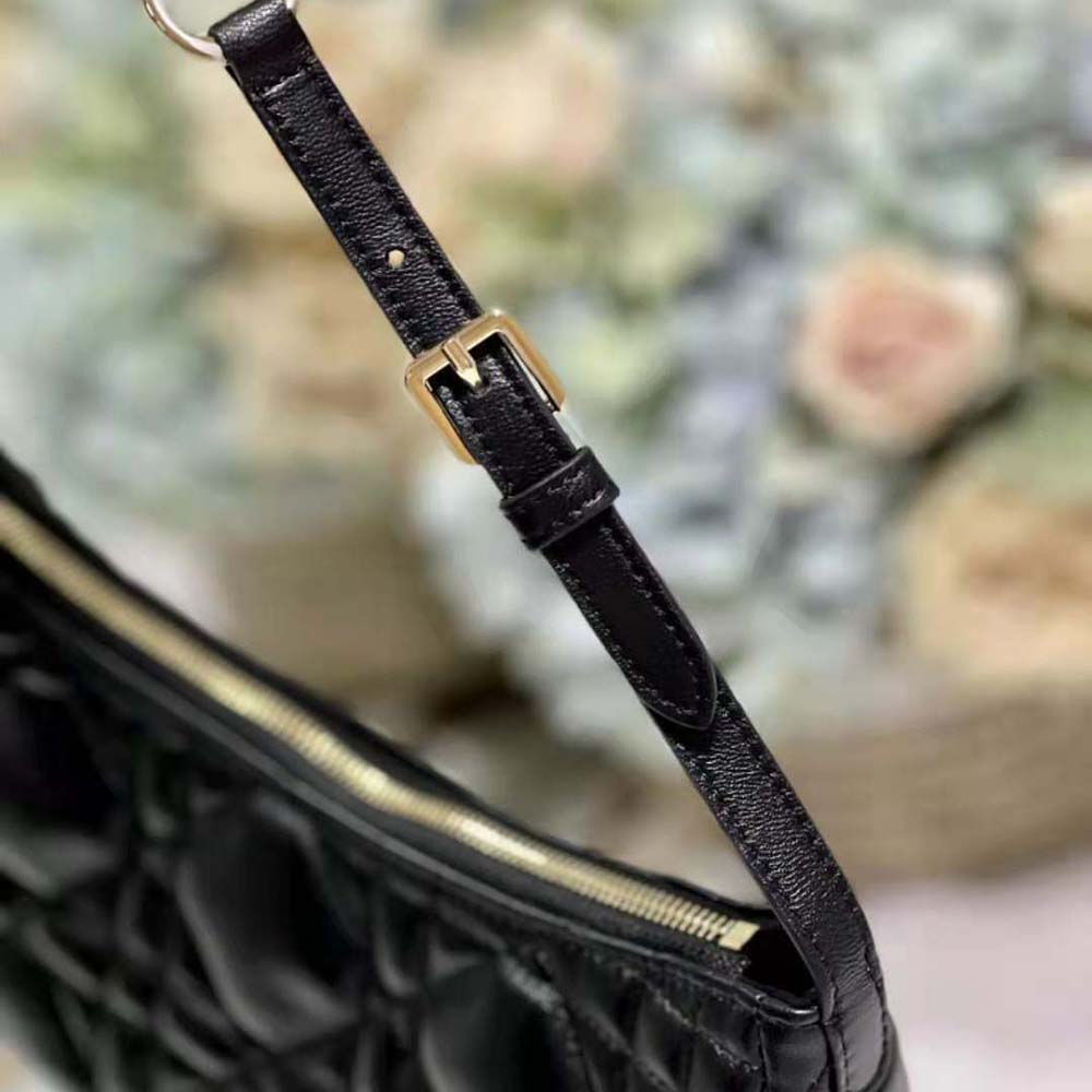 Dior Women CD Lounge Bag Black Supple Macrocannage Lambskin - image 9