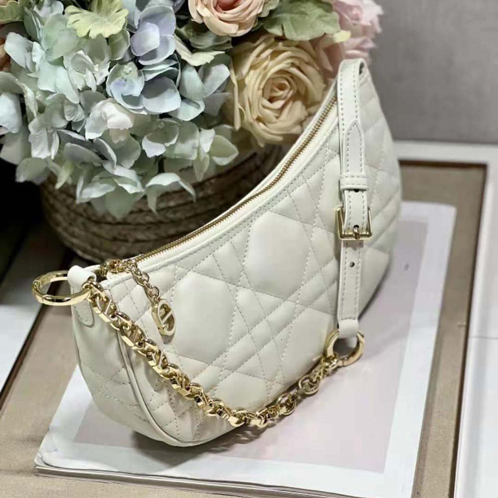 Dior Women CD Lounge Bag Latte Supple Macrocannage Lambskin - image 4