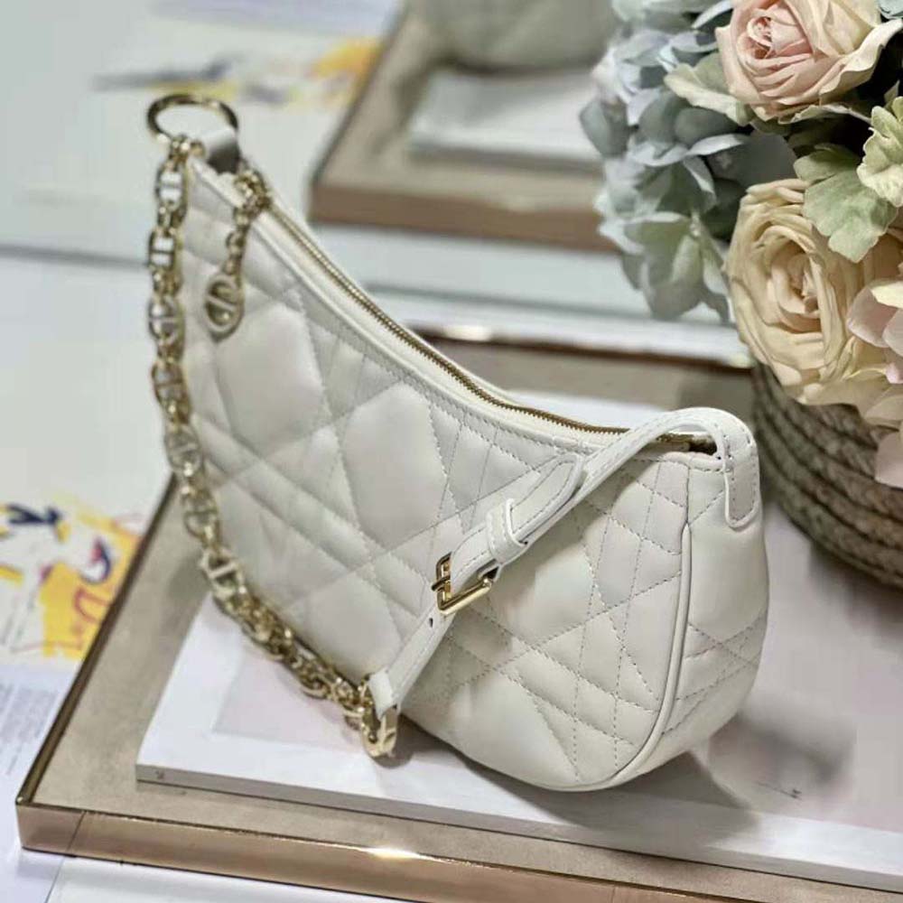 Dior Women CD Lounge Bag Latte Supple Macrocannage Lambskin - image 5