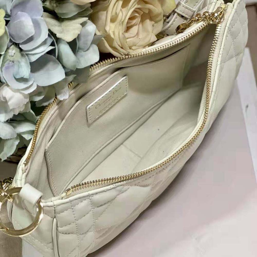 Dior Women CD Lounge Bag Latte Supple Macrocannage Lambskin - image 9