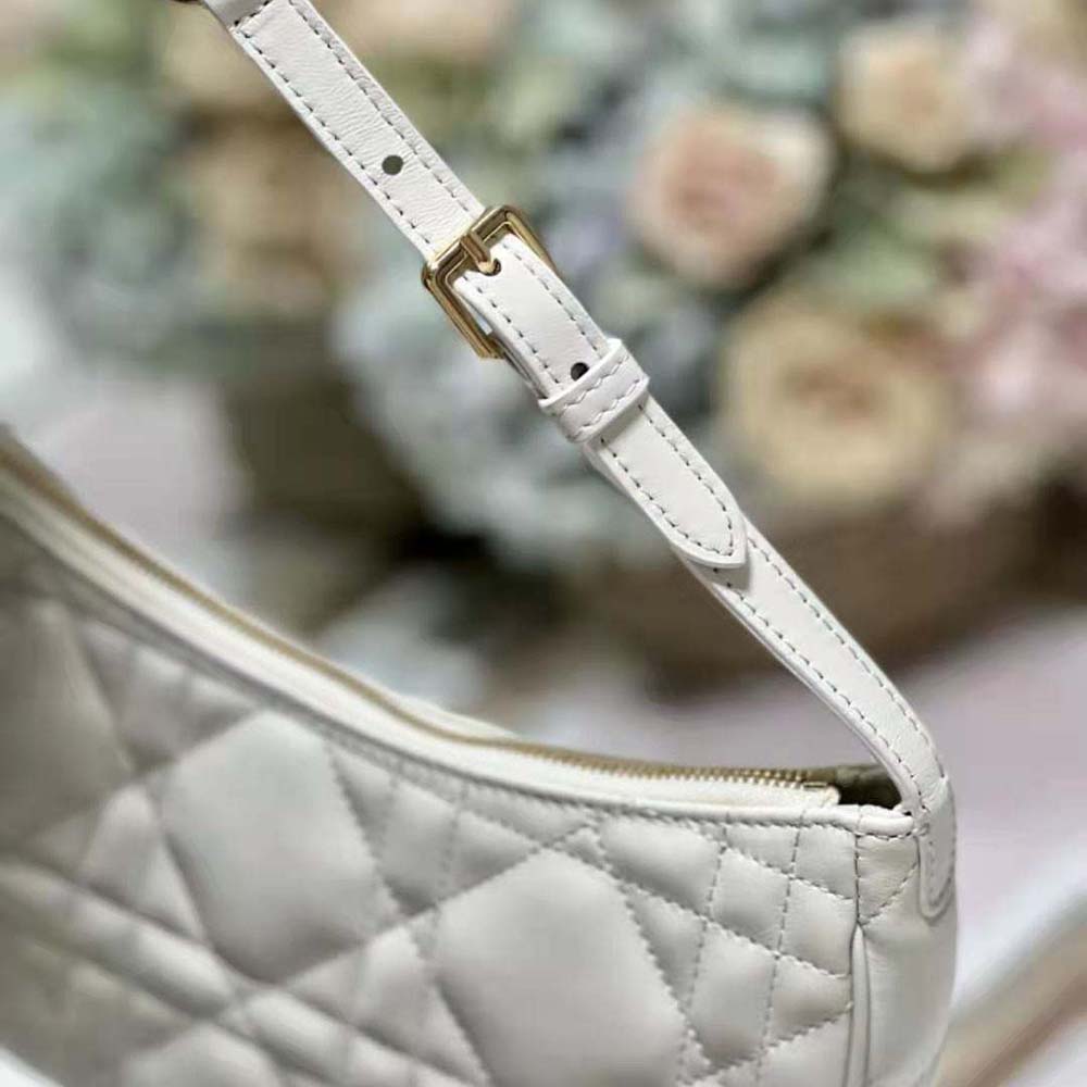 Dior Women CD Lounge Bag Latte Supple Macrocannage Lambskin - image 8