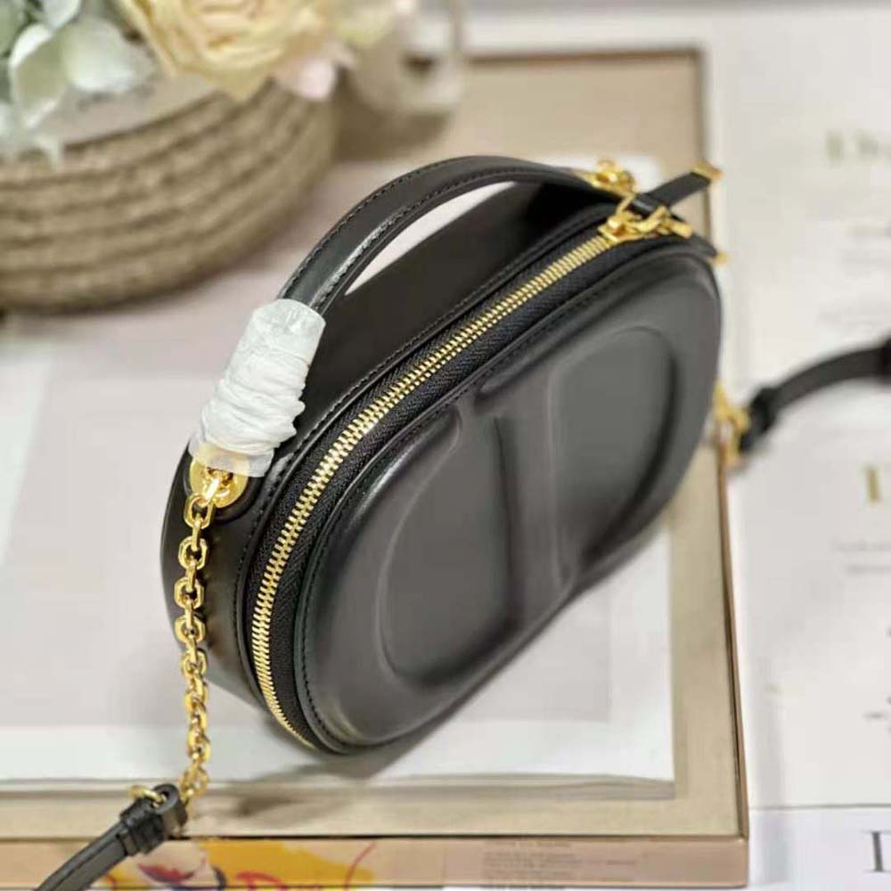 Dior Women CD Signature Oval Camera Bag Black Calfskin with Embossed CD Signature - image 7