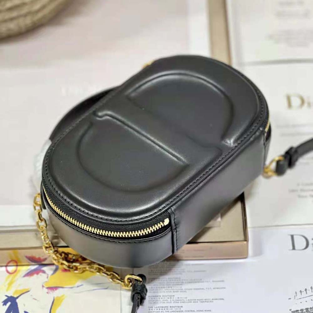 Dior Women CD Signature Oval Camera Bag Black Calfskin with Embossed CD Signature - image 6