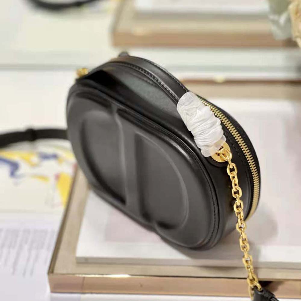 Dior Women CD Signature Oval Camera Bag Black Calfskin with Embossed CD Signature - image 5