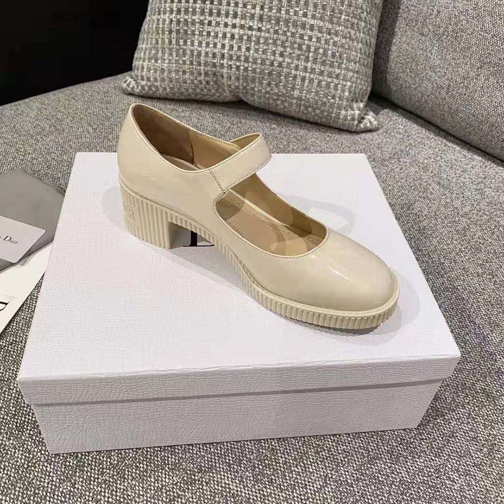 Dior Women D-Doll Pump White Shiny Calfskin - image 7