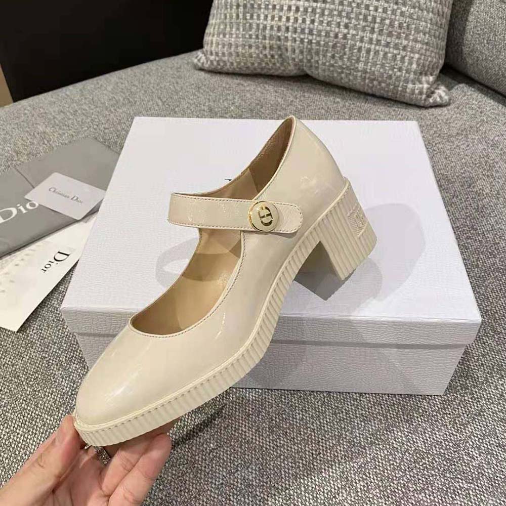 Dior Women D-Doll Pump White Shiny Calfskin - image 8