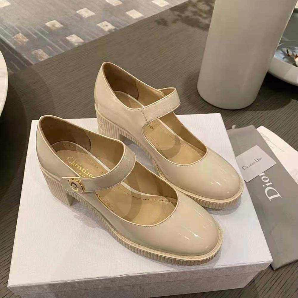 Dior Women D-Doll Pump White Shiny Calfskin - image 5