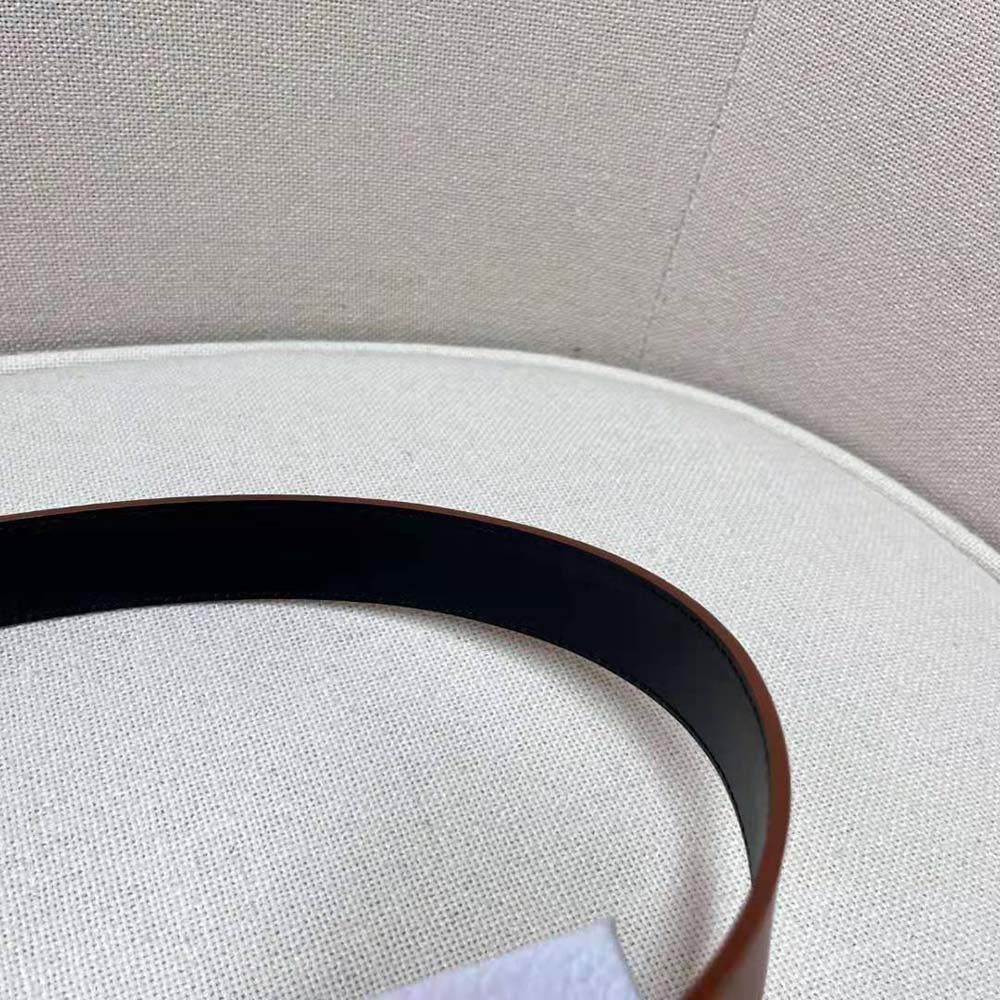 Dior Women D-Fence Reversible Belt Black and Latte Smooth Calfskin 30 MM - image 9