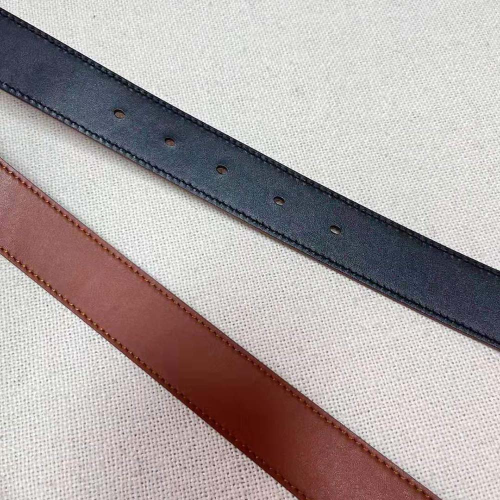 Dior Women D-Fence Reversible Belt Black and Latte Smooth Calfskin 30 MM - image 7