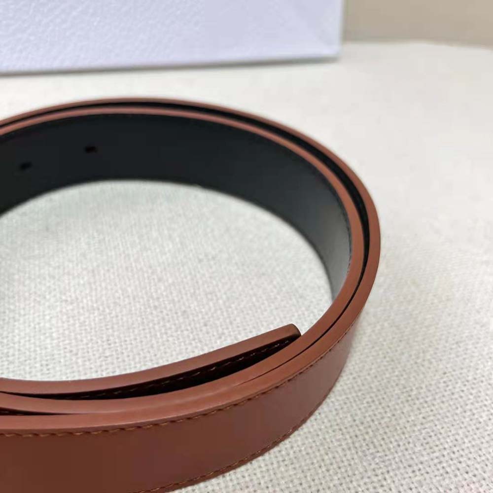 Dior Women D-Fence Reversible Belt Black and Latte Smooth Calfskin 30 MM - image 5