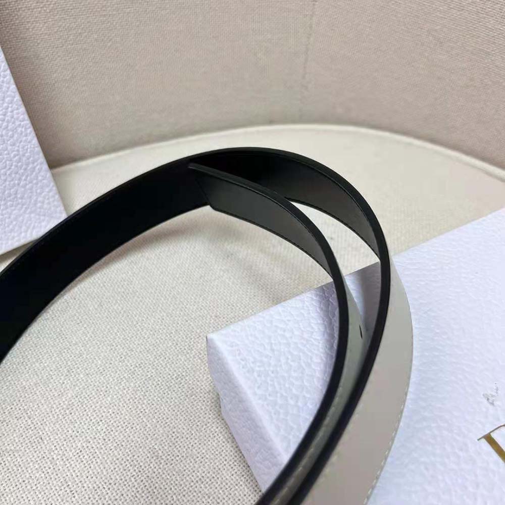 Dior Women D-Fence Reversible Belt Cognac-Color and Black Smooth Calfskin 30 MM - image 7