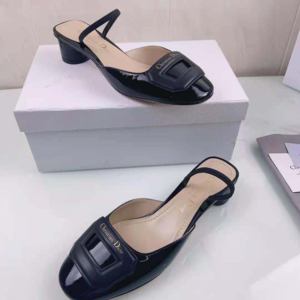 Dior Women Day Slingback Pump Black Patent Calfskin - image 7