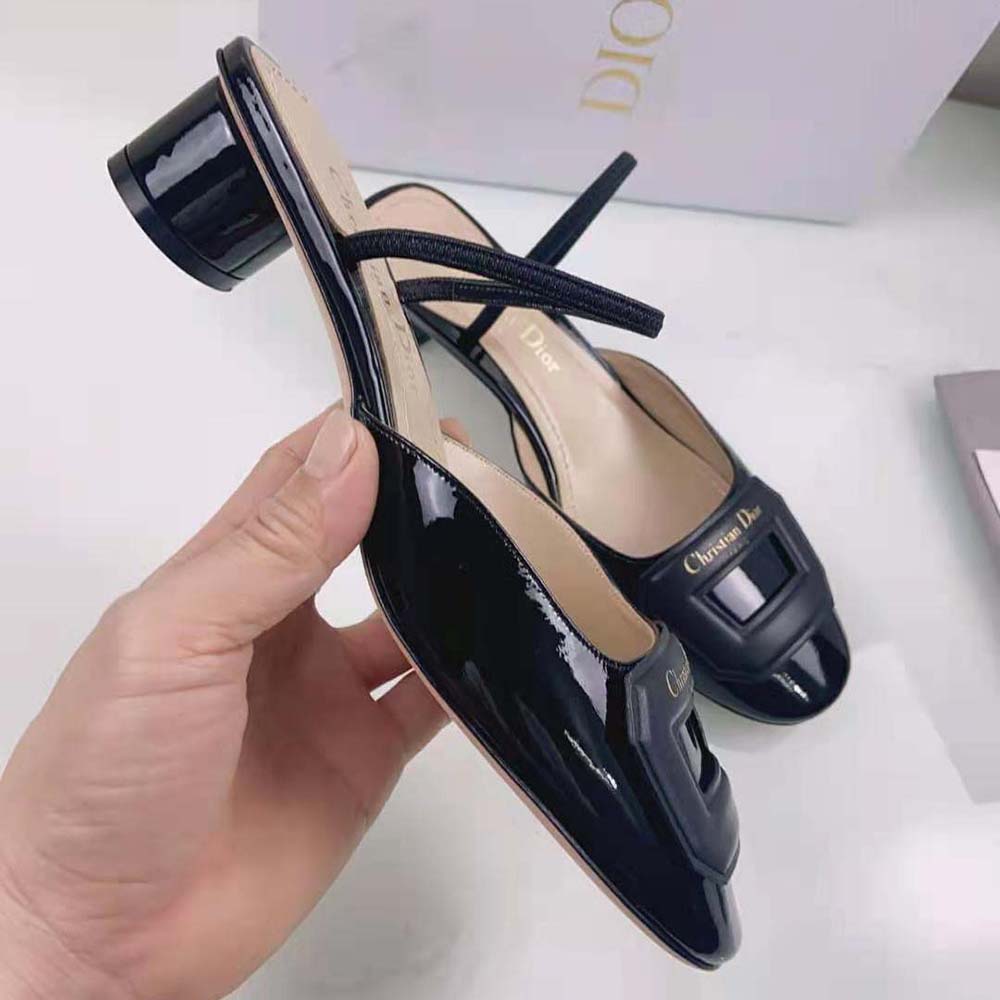 Dior Women Day Slingback Pump Black Patent Calfskin - image 8