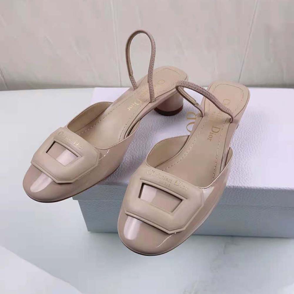 Dior Women Day Slingback Pump Nude Patent Calfskin - image 4