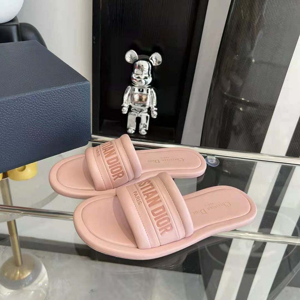 Dior Women Every-D Slide Pink Embossed Lambskin - image 4