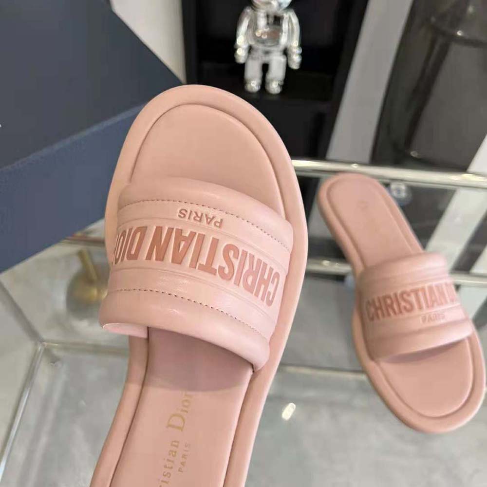 Dior Women Every-D Slide Pink Embossed Lambskin - image 8