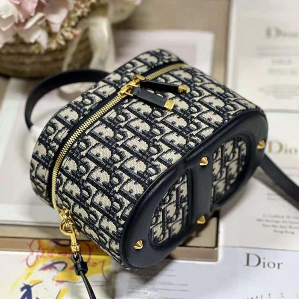 Dior Women Medium CD Signature Vanity Case Blue Dior Oblique Jacquard - image 7