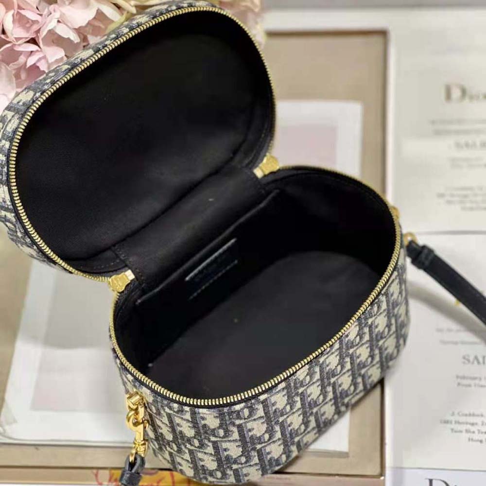 Dior Women Medium CD Signature Vanity Case Blue Dior Oblique Jacquard - image 9
