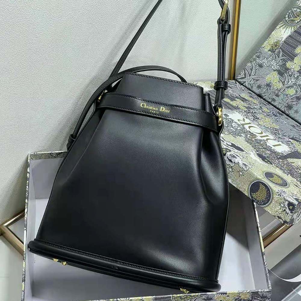 Dior Women Medium C’est Dior Bag Black CD-Embossed Calfskin - image 6