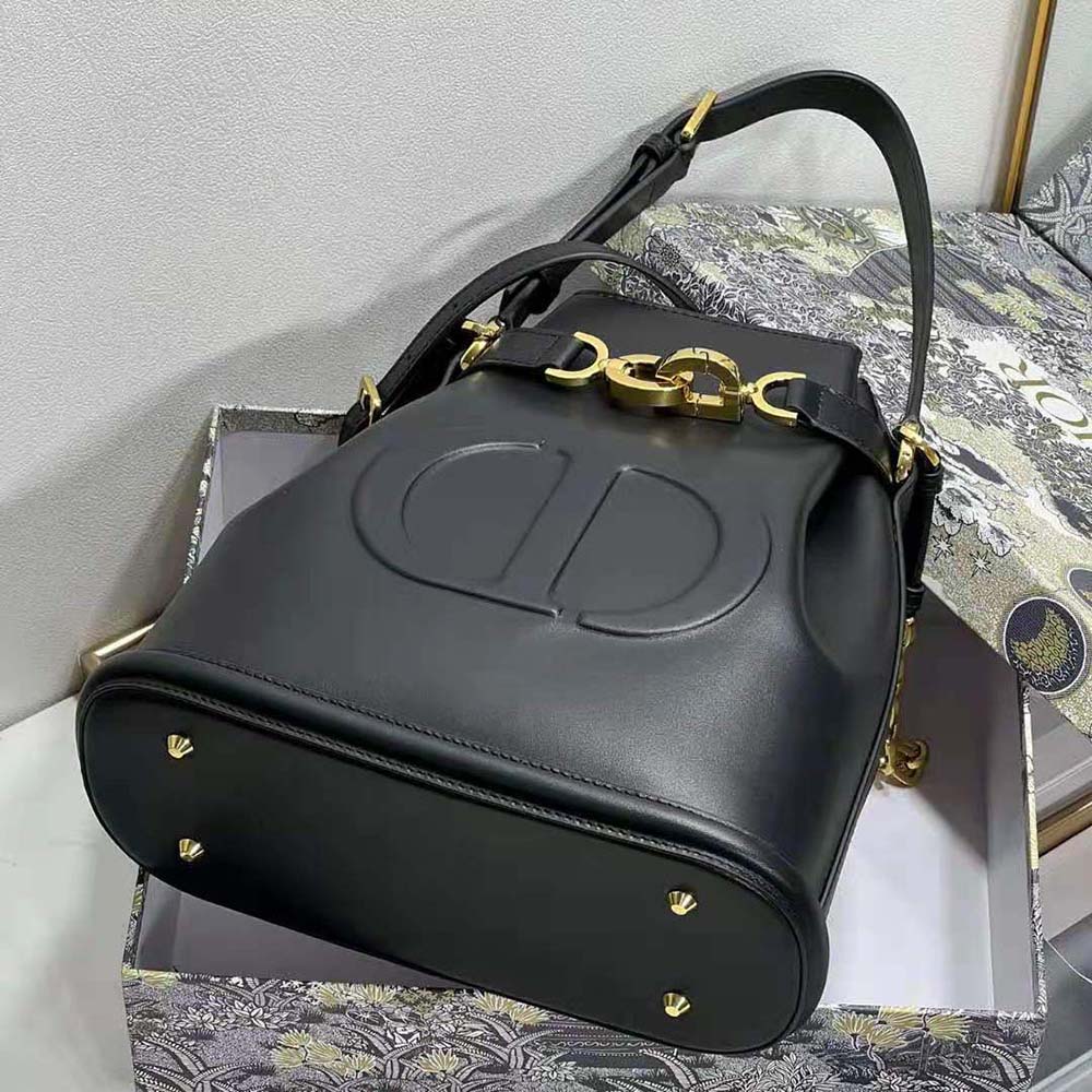 Dior Women Medium C’est Dior Bag Black CD-Embossed Calfskin - image 9