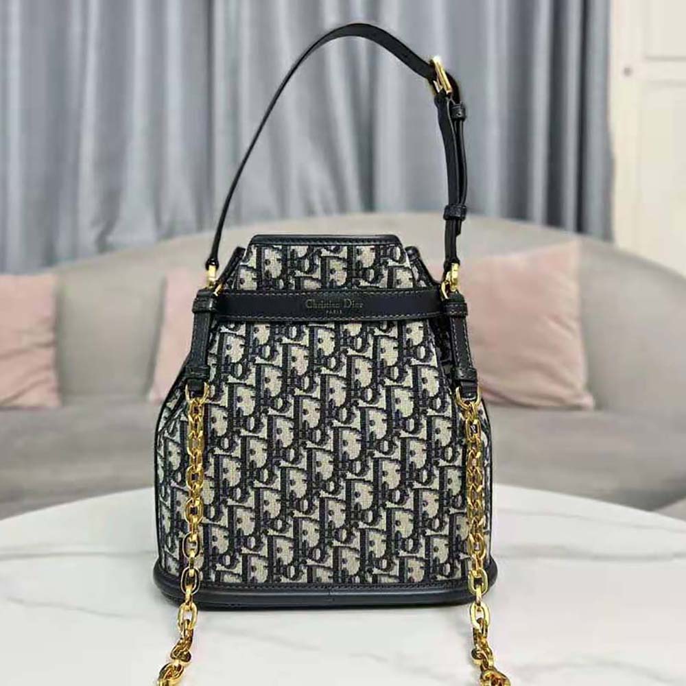 Dior Women Medium C’est Dior Bag Blue Dior Oblique Jacquard - image 4