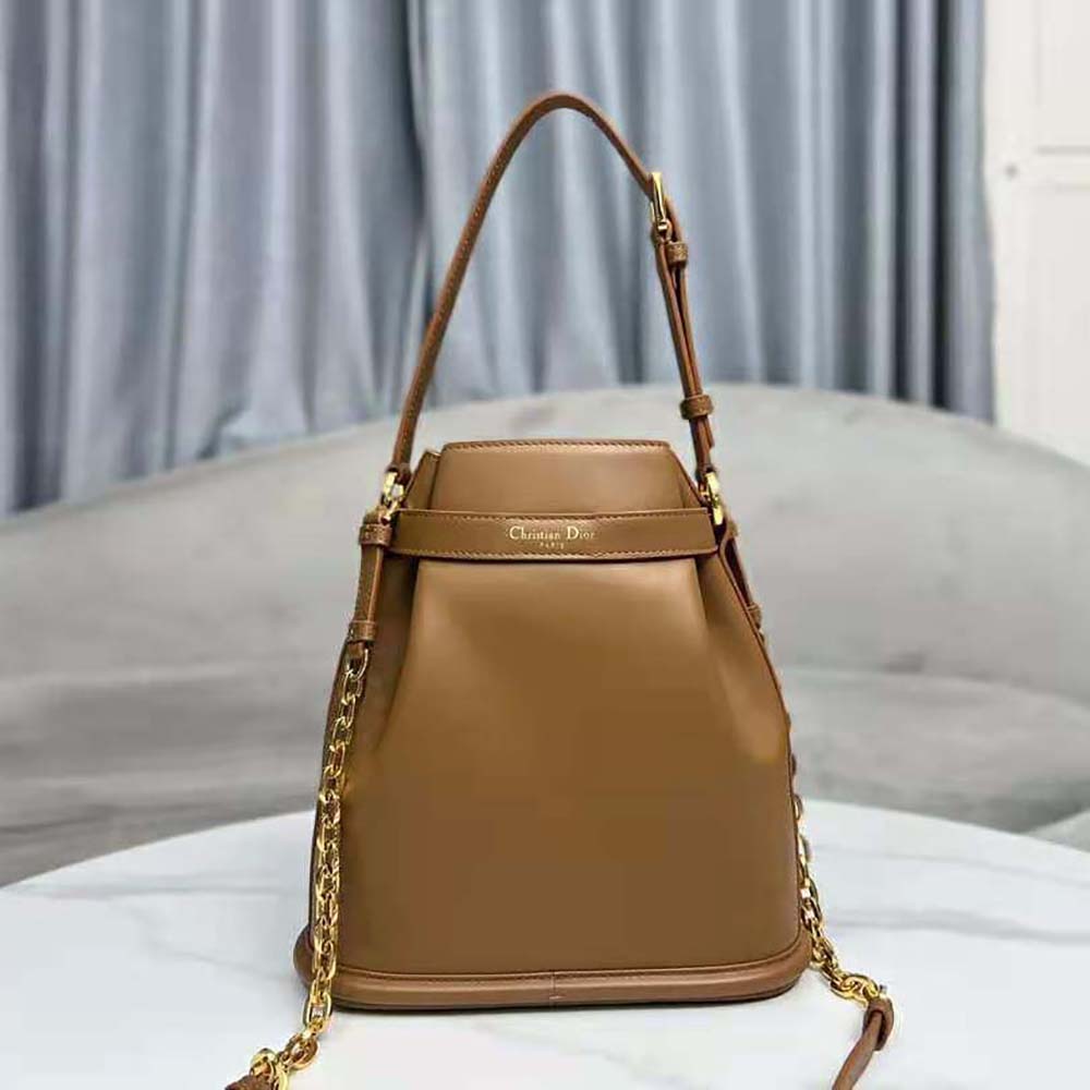 Dior Women Medium C’est Dior Bag Golden Saddle CD-Embossed Calfskin - image 4
