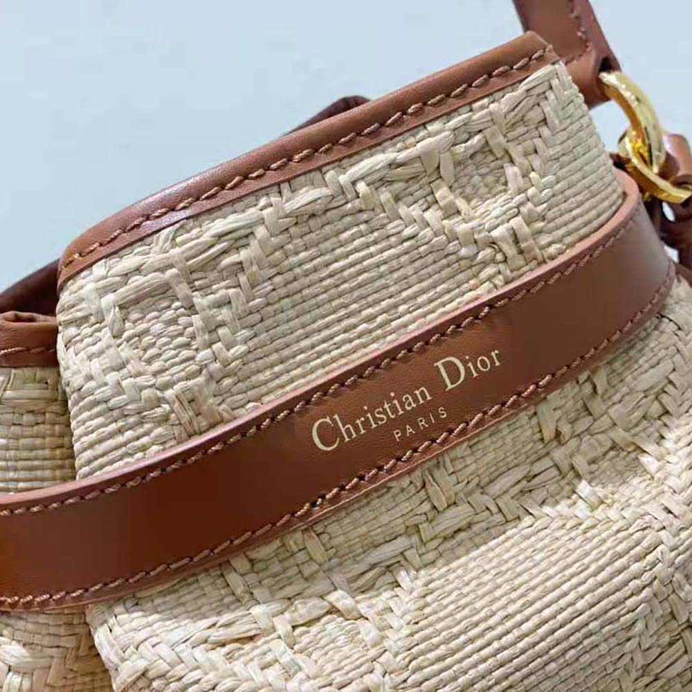 Dior Women Medium C’est Dior Bag Natural Cannage Raffia - image 8
