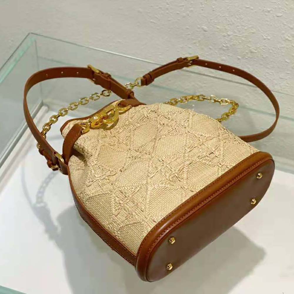 Dior Women Medium C’est Dior Bag Natural Cannage Raffia - image 5