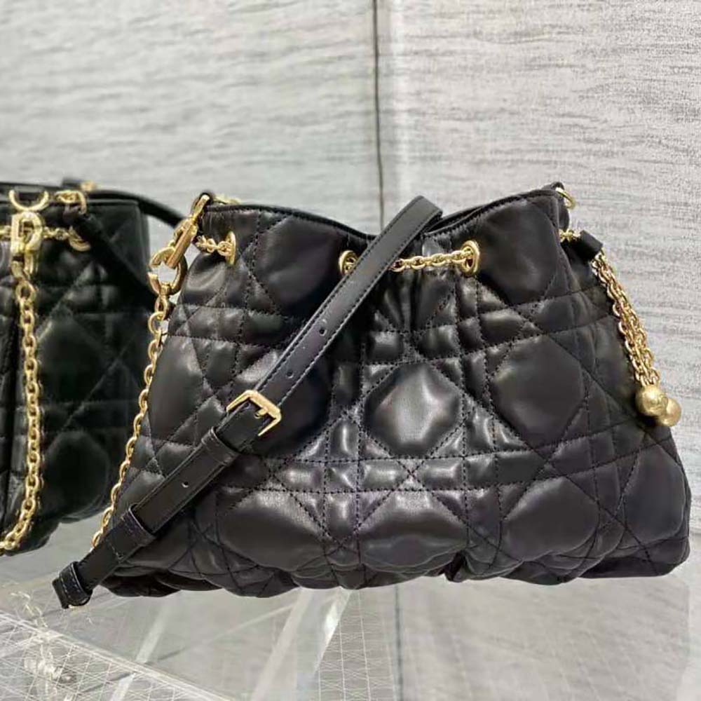 Dior Women Medium Dior Ammi Bag Black Supple Macrocannage Lambskin - image 4