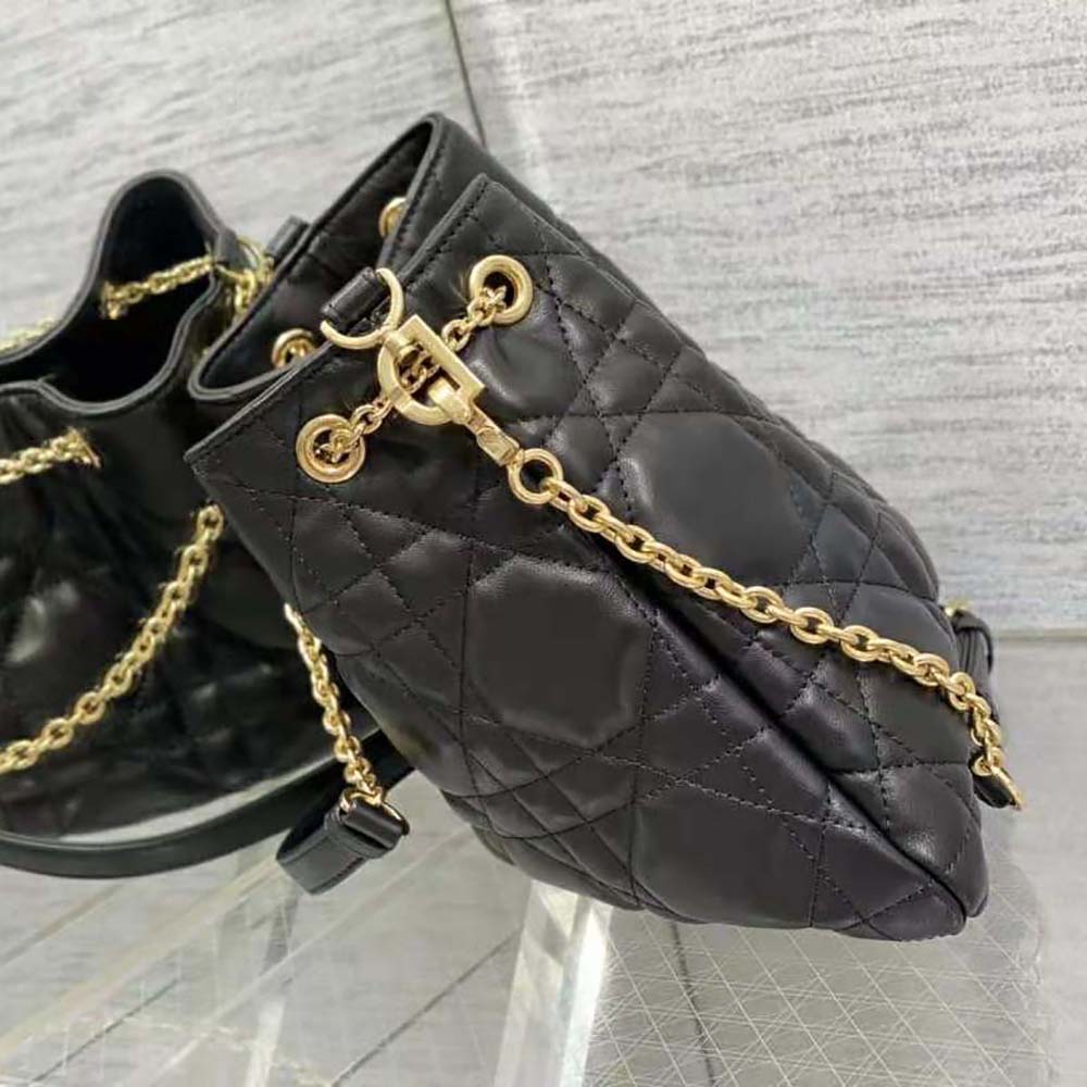 Dior Women Medium Dior Ammi Bag Black Supple Macrocannage Lambskin - image 6