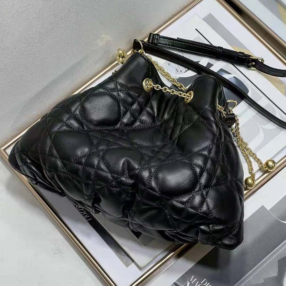 Dior Women Medium Dior Ammi Bag Black Supple Macrocannage Lambskin - image 4