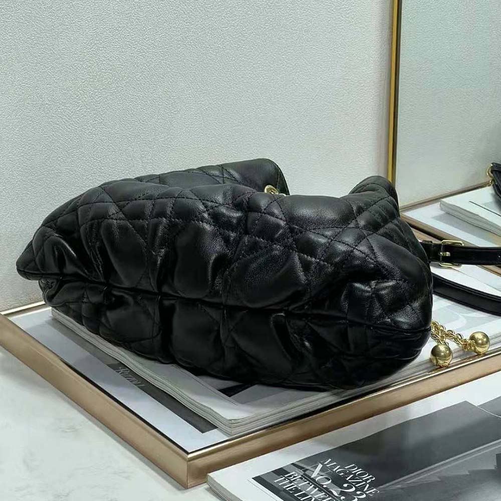 Dior Women Medium Dior Ammi Bag Black Supple Macrocannage Lambskin - image 5