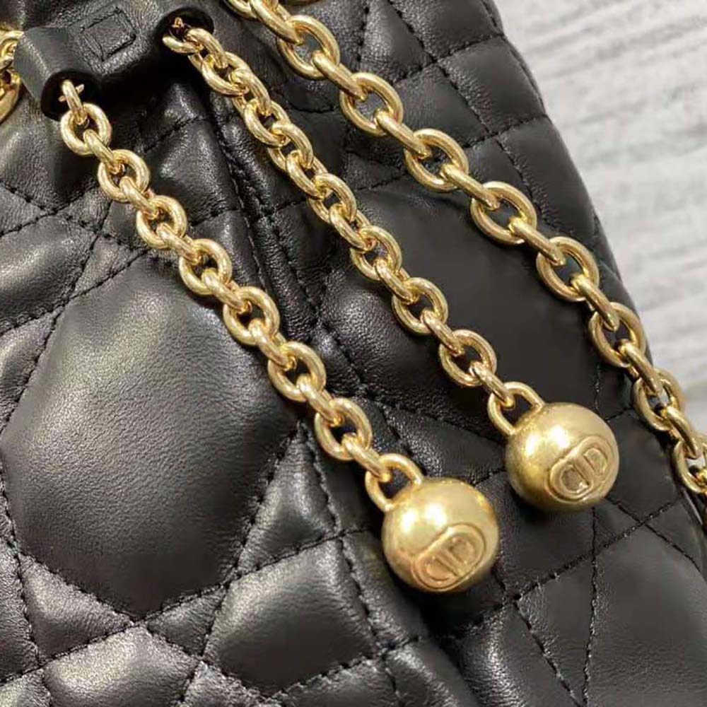 Dior Women Medium Dior Ammi Bag Black Supple Macrocannage Lambskin - image 9