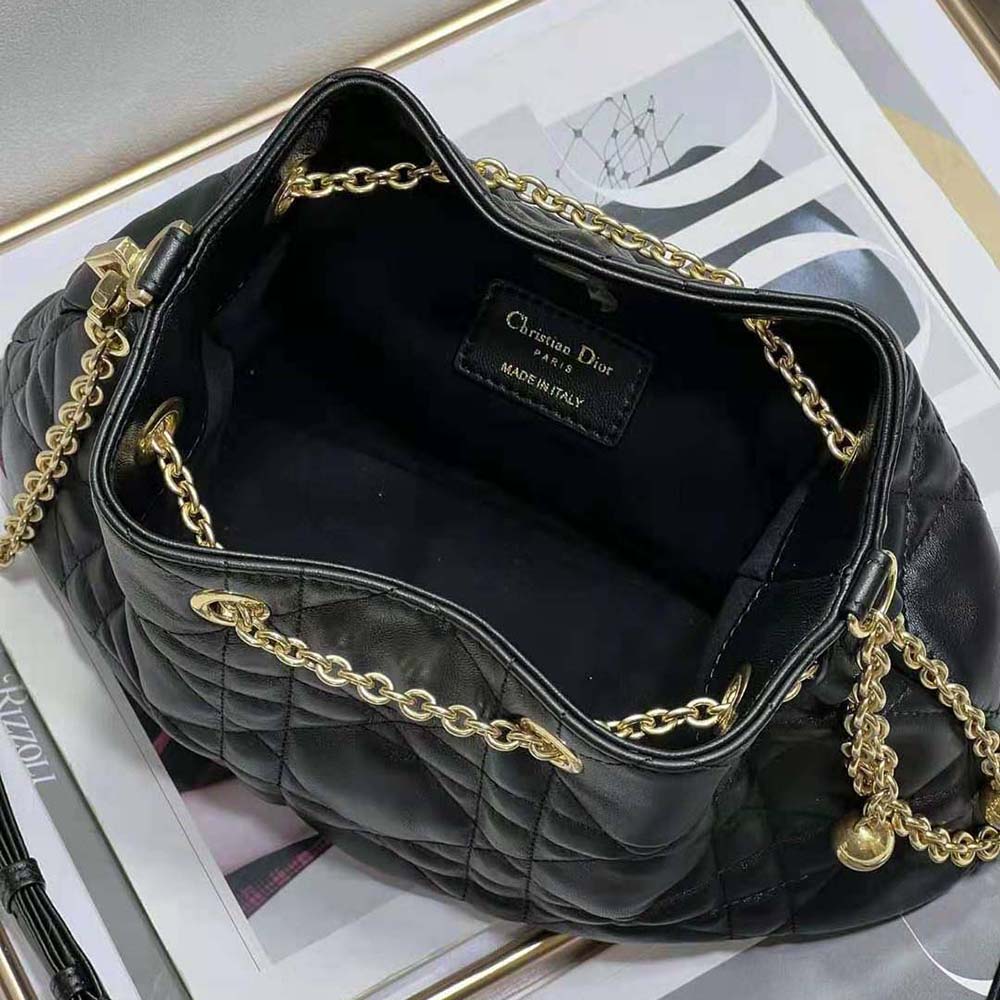 Dior Women Medium Dior Ammi Bag Black Supple Macrocannage Lambskin - image 7