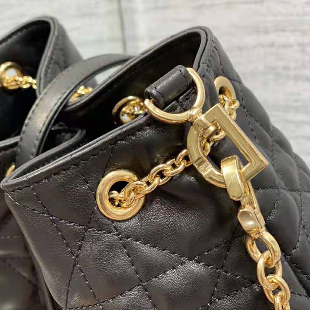 Dior Women Medium Dior Ammi Bag Black Supple Macrocannage Lambskin - image 8