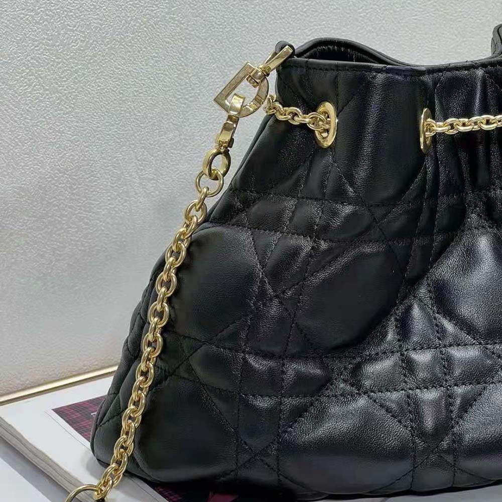 Dior Women Medium Dior Ammi Bag Black Supple Macrocannage Lambskin - image 6