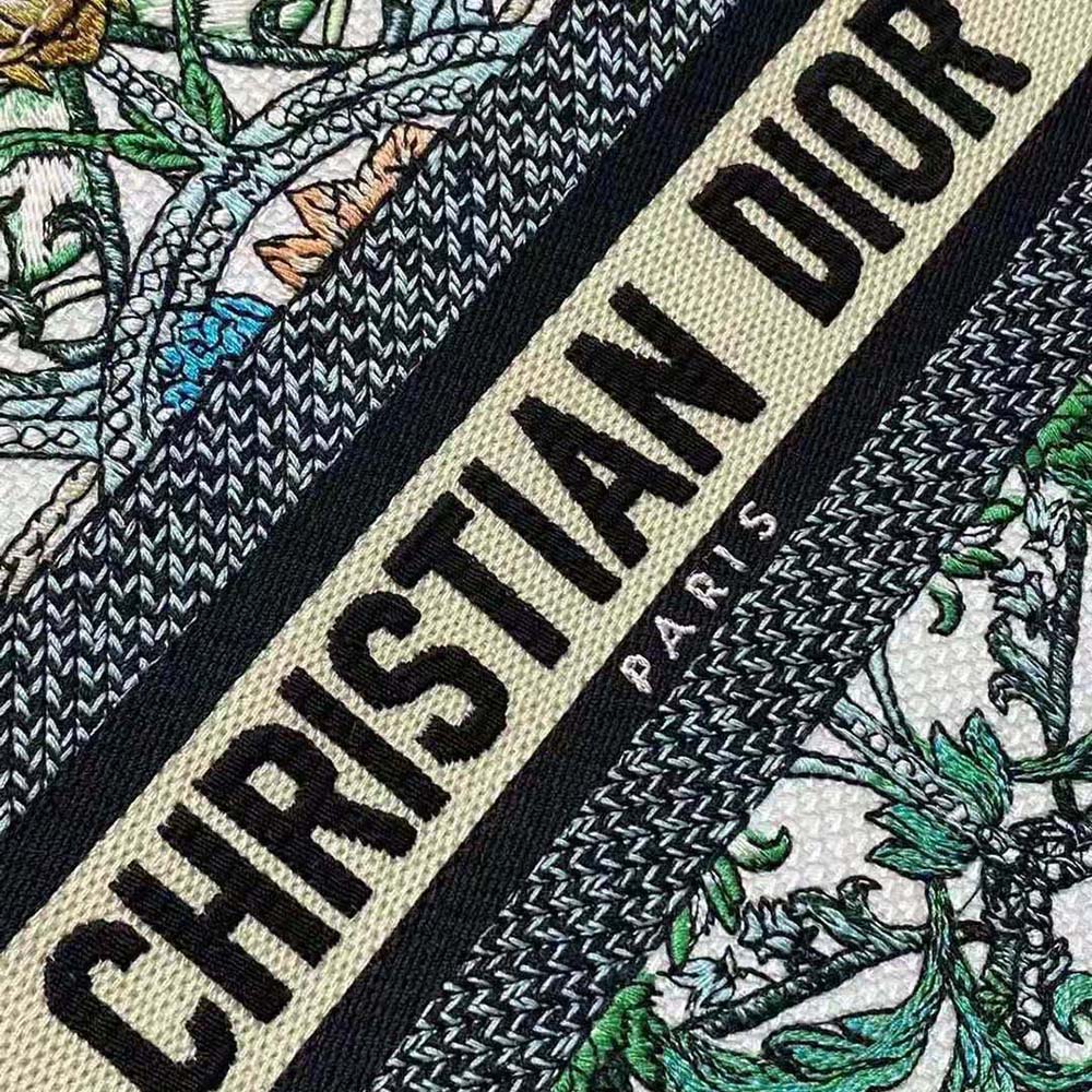 Dior Women Medium Dior Book Tote White Multicolor Étoile de Voyage Embroidery - image 7