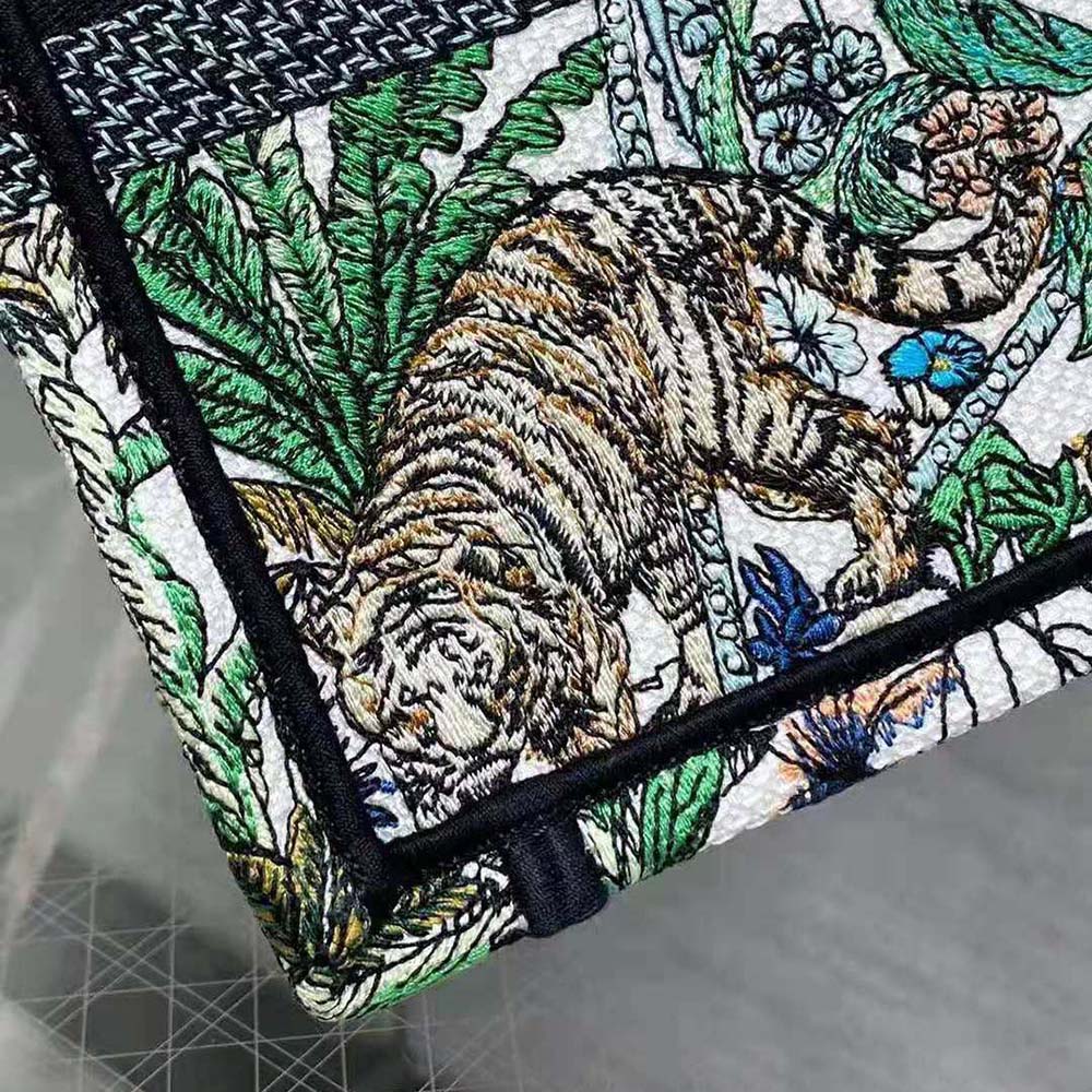 Dior Women Medium Dior Book Tote White Multicolor Étoile de Voyage Embroidery - image 6